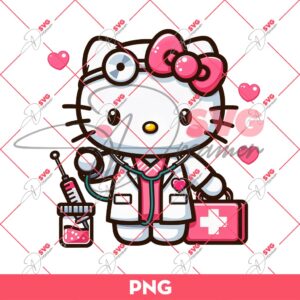 Hello Kitty Becomes A Doctor PNG, Hello Kitty In Hospital PNG