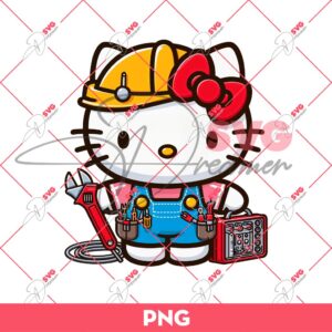 Hello Kitty Becomes A Electrician PNG, Kitty Electrician PNG