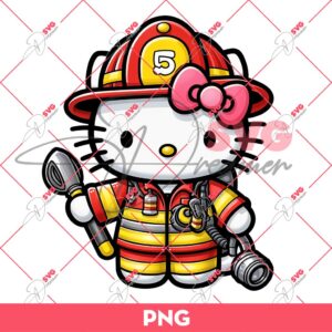 Hello Kitty Becomes A Firefighter PNG, Hello Kitty Firefighter PNG