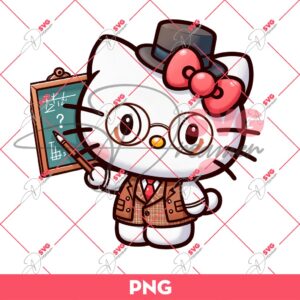 Hello Kitty Becomes A Teacher PNG, Hello Kitty In School PNG