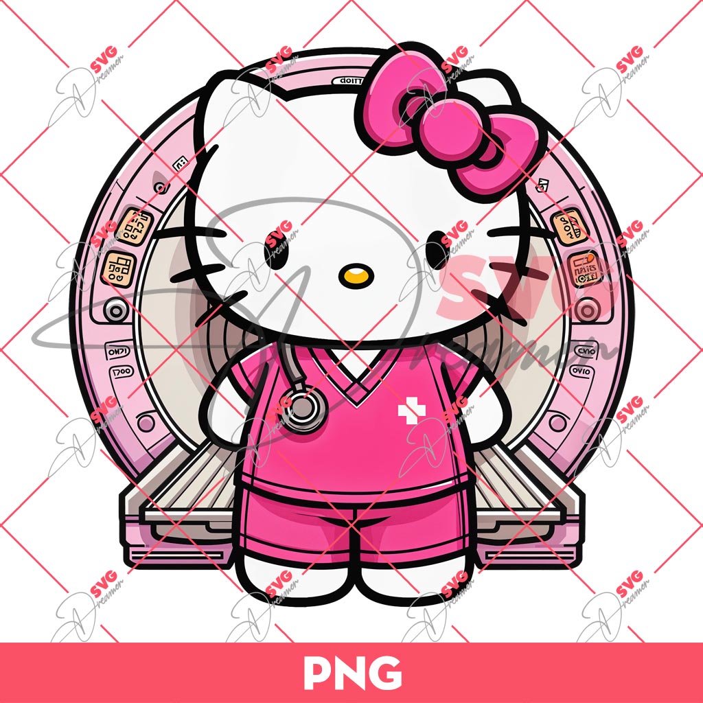 Bundle Hello Kitty Doctor And Nurse PNG, Bundle Hello Kitty In Hospital PNG 15 Hello Kitty CT MRI Technologist PNG, Hello Kitty In Hospital PNG