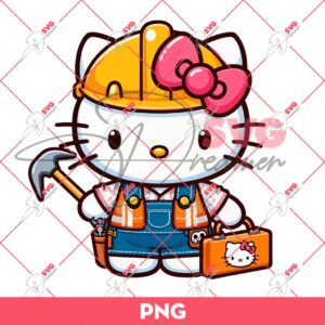 Hello Kitty Construction Worker PNG, Hello Kitty Becomes A Construction Worker PNG