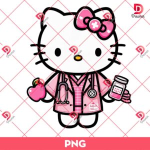 Hello Kitty Dietitian PNG, Hello Kitty In Hospital PNG