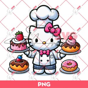 Hello Kitty Hello Kitty Becomes A Chef PNG, Hello Kitty Chef PNG, Hello Kitty Is Baking Cakes PNG