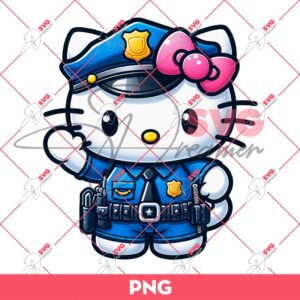 Hello Kitty Is A Police Officer PNG, Hello Kitty Police PNG