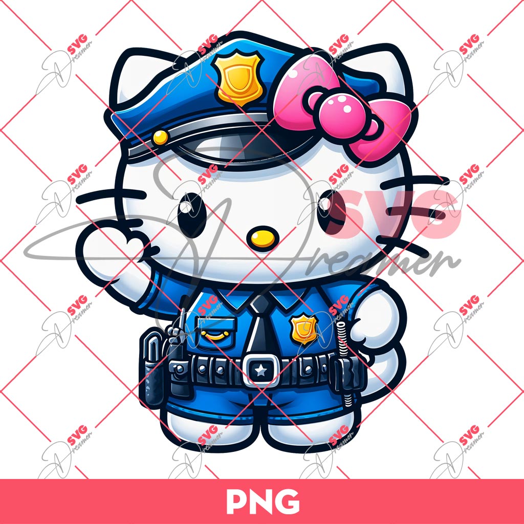 Hello Kitty Is A Police Officer PNG, Hello Kitty Police PNG 1 Hello Kitty Is A Police Officer PNG, Hello Kitty Police PNG