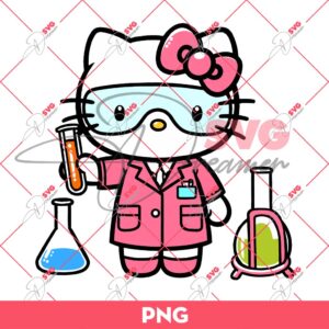 Bundle Hello Kitty Doctor And Nurse PNG, Bundle Hello Kitty In Hospital PNG 31 Hello Kitty Lab Tech PNG, HK Hospital PNG