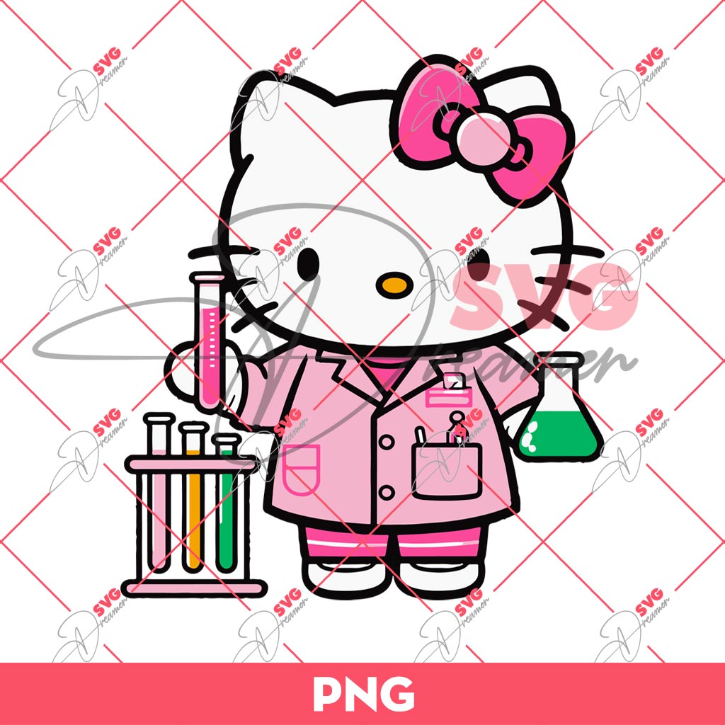 Bundle Hello Kitty Doctor And Nurse PNG, Bundle Hello Kitty In Hospital PNG 10 Hello Kitty Laboratory Technician PNG, Hello Kitty In Hospital PNG
