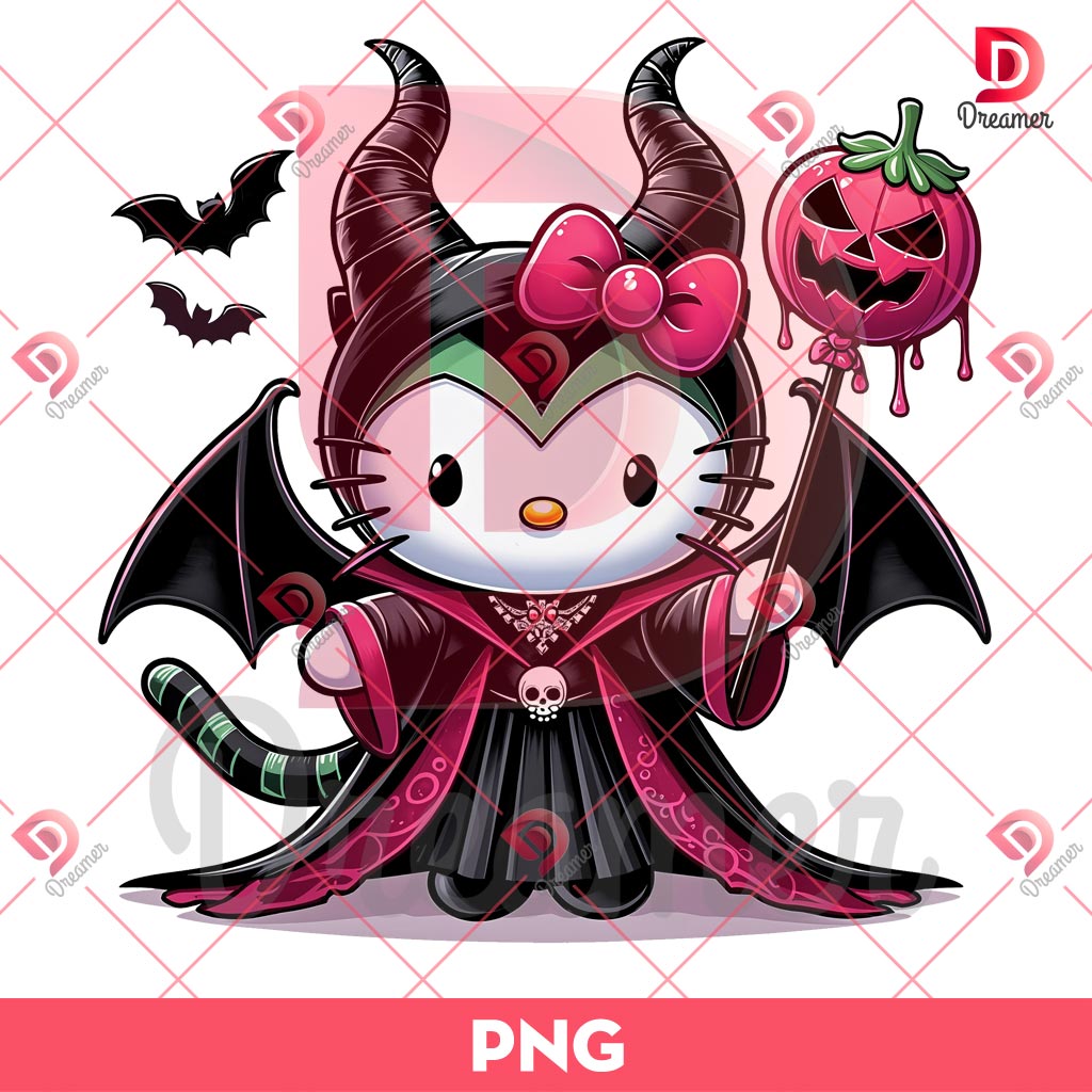 Hello Kitty Maleficent PNG, Hello Kitty Halloween PNG 1 Hello Kitty Maleficent PNG, Hello Kitty Halloween PNG