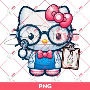 Hello Kitty Optometrist Doctor PNG, Hello Kitty In Hospital PNG