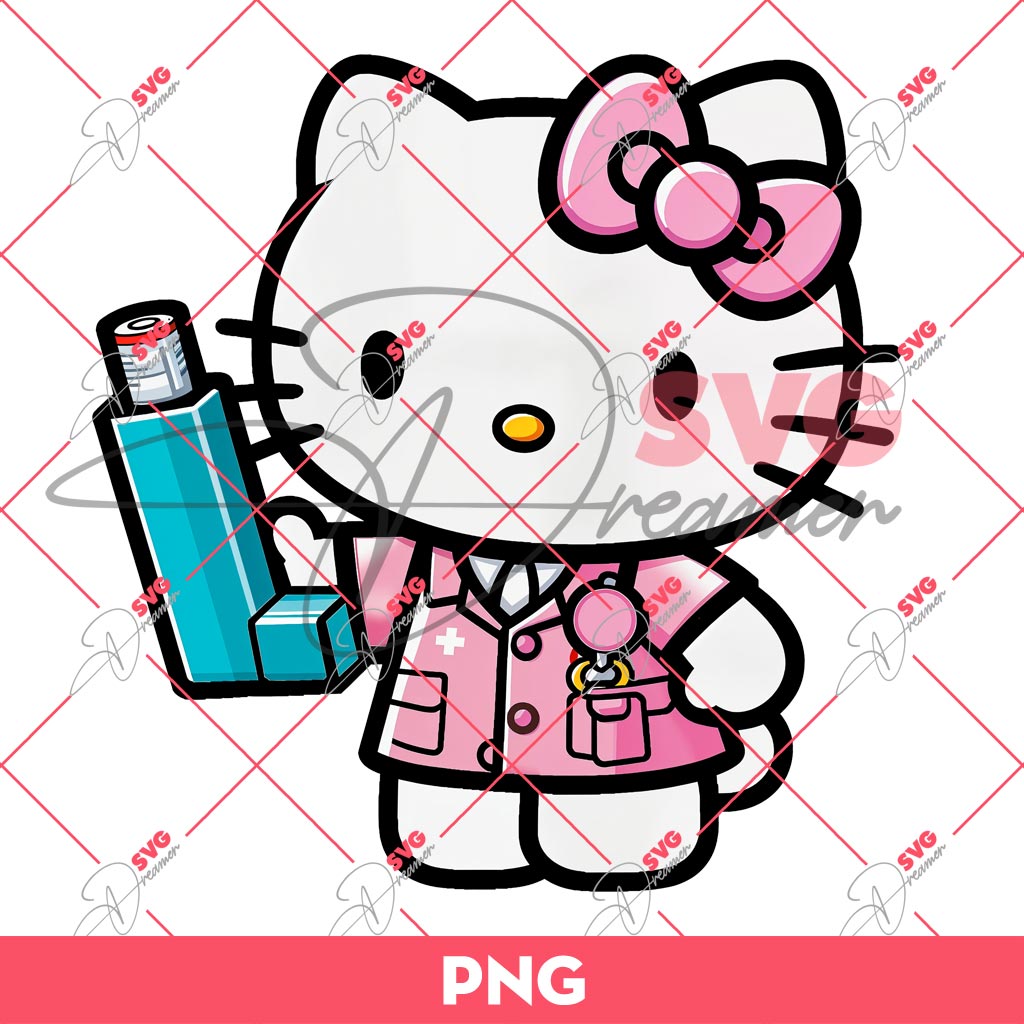 Bundle Hello Kitty Doctor And Nurse PNG, Bundle Hello Kitty In Hospital PNG 13 Hello Kitty Respiratory Therapist PNG, HK In Hospital PNG