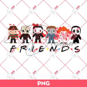 Horror Friends Scary Movie Characters PNG, Horror Halloween PNG