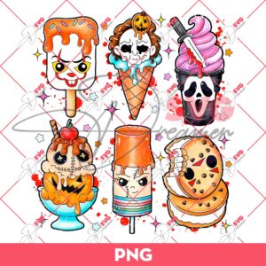 Horror Movie Summer Popsicle PNG, Summer Halloween PNG