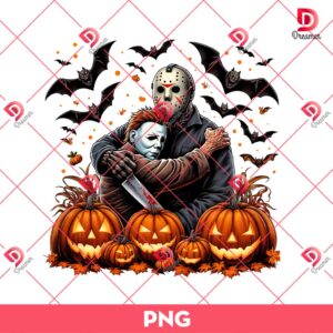 Jason Voorhees And Michael Myers Best Friends PNG, Horror Characters Halloween PNG