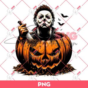 Michael Myers In Pumpkin Halloween PNG, Horror Characters Halloween PNG
