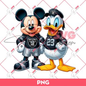 Mickey And Donald Raiders PNG, Las Vegas Raiders NFL Football PNG