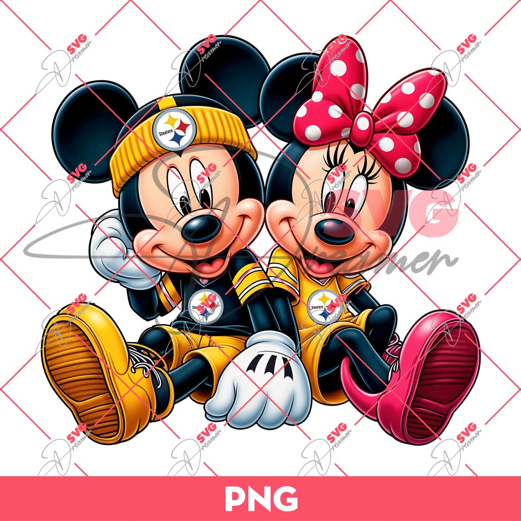 Mickey And Minnie Pittsburgh Steelers PNG, Disney Mouse NFL Football PNG 1 Mickey And Minnie Pittsburgh Steelers PNG, Disney Mouse NFL Football PNG