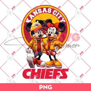 Mickey Minnie Kansas City Chiefs NFL PNG, Disney Football PNG