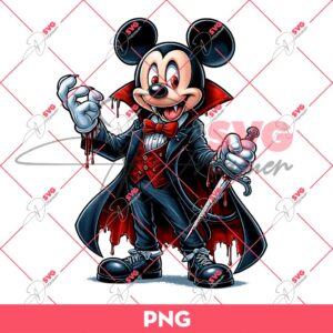 Mickey Mouse Vampire PNG, Disney Halloween PNG, Mickey Horror Character PNG