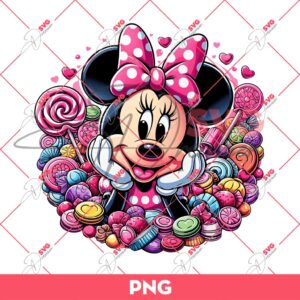 Minnie Mouse Candy PNG, Sweet Minnie Mouse PNG, Disney Minnie Valentine PNG