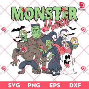 Monster Mash SVG PNG, Vintage Ghost Halloween PNG SVG, Retro Halloween SVG PNG