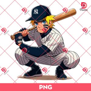 Naruto New York Yankees Player PNG, Naruto MLB Baseball PNG