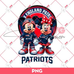 New England Patriots NFL Mickey And Minnie PNG, Disney Football PNG