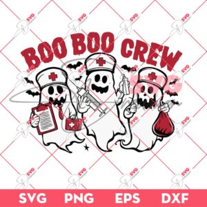 Nurse Ghosts Boo Boo Crew SVG PNG, Halloween SVG PNG