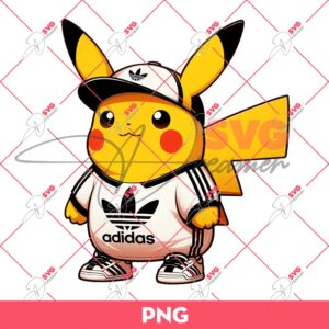 Pokemon Pikachu Adidas PNG, Pikachu Wearing Adidas Fashion PNG