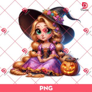 Rapunzel Princess Witches Halloween PNG, Disney Princess Halloween PNG