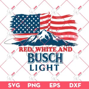 Red White And Busch Light SVG PNG, 04th Of July SVG PNG