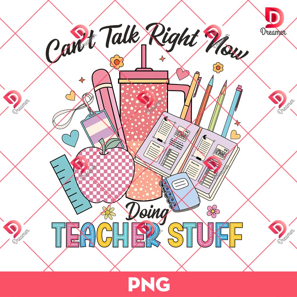 Retro Teacher PNG, Cant Talk Right Now Doing Teacher Stuff PNG, Back To School PNG 1 Retro Teacher PNG, Cant Talk Right Now Doing Teacher Stuff PNG, Back To School PNG