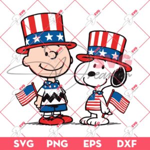 Snoopy And Charlie Brown Independence Day SVG PNG, 04th Of July SVG PNG