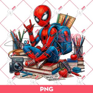 Spiderman Back To School PNG, Superhero Back To School PNG