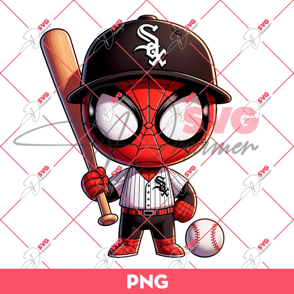 Spiderman Chicago White Sox Baseball PNG, Superhero Baby Spiderman MLB PNG 2 Spiderman Chicago White Sox Baseball PNG, Superhero Baby Spiderman MLB PNG