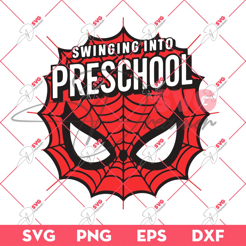 Spiderman Swinging Into Preschool SVG PNG, Back To School SVG PNG 2 Spiderman Swinging Into Preschool SVG PNG, Back To School SVG PNG