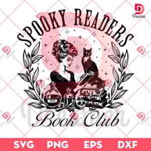 Spooky Readers Book Club SVG PNG, Retro Halloween SVG PNG