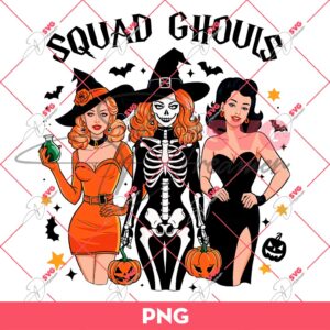Squad Ghouls Halloween PNG, Spooky Vibes PNG