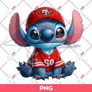 Bundle Stitch Football Teams PNG, Full 32 Teams NFL Football Stitch PNG Bundle 105 Stitch 49ers PNG, San Francisco 49ers NFL Football PNG