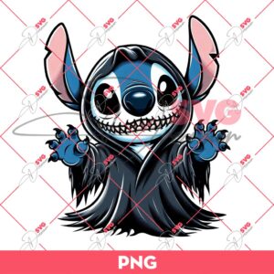 Stitch Ghost PNG, Disney Stitch Halloween PNG, Scary Characters PNG