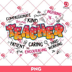 Teacher Graffiti Retro Teacher PNG, Teach Love Inspire PNG, Teacher Back To School PNG