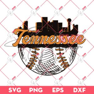 Tennessee Vols Baseball Skyline SVG, Tennessee Volunteers Champions 2024 SVG PNG
