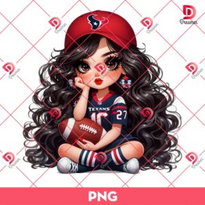 Bundle Cartoon Girl Houston Astros Texans PNG, Cute Chicana Girl Sport PNG 36 Texans Girls 3
