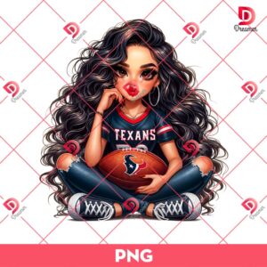 Bundle Cartoon Girl Houston Astros Texans PNG, Cute Chicana Girl Sport PNG 34 Texans Girls 5