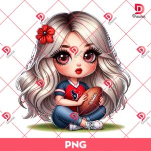 Bundle Cartoon Girl Houston Astros Texans PNG, Cute Chicana Girl Sport PNG 32 Texans Girls 7