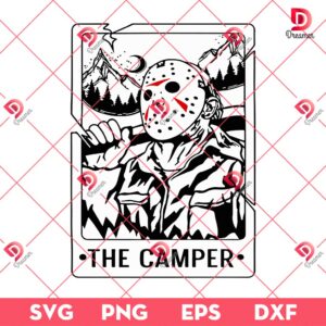 The Camper Jason Voorhees SVG PNG, Horror Tarot Card SVG PNG, Horror Killer Halloween SVG PNG