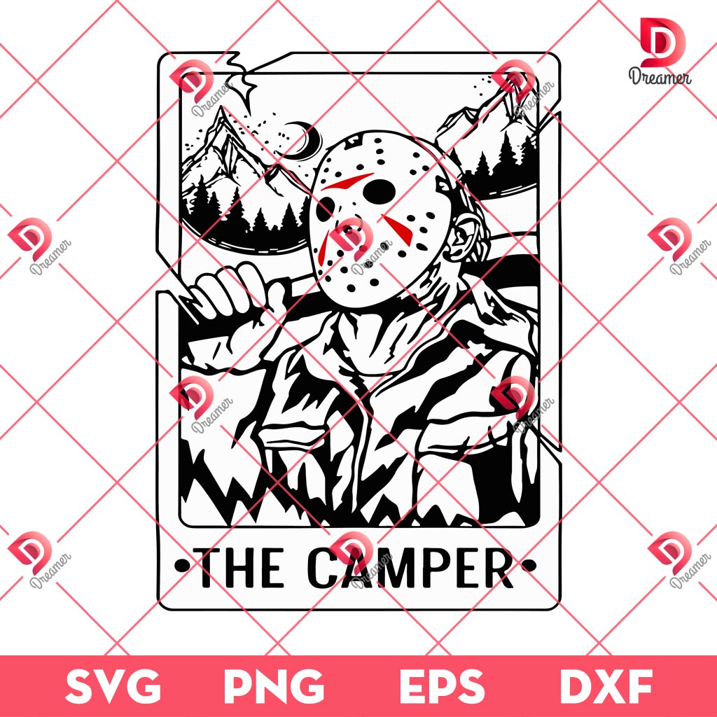 The Camper Jason Voorhees SVG PNG, Horror Tarot Card SVG PNG, Horror Killer Halloween SVG PNG 1 The Camper Jason Voorhees SVG PNG, Horror Tarot Card SVG PNG, Horror Killer Halloween SVG PNG