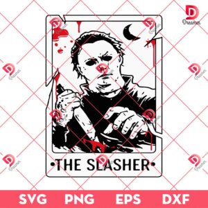 The Slasher Michael Myers SVG PNG, Horror Tarot Card SVG PNG, Horror Killer Halloween SVG PNG