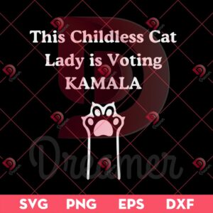 This Childless Cat Lady Is Voting Kamala SVG PNG, Election 2024 SVG PNG