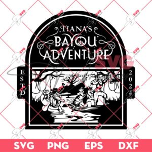 Tianas Bayou Adventure ESTD 2024 SVG PNG, Disney Princess Tiana SVG PNG